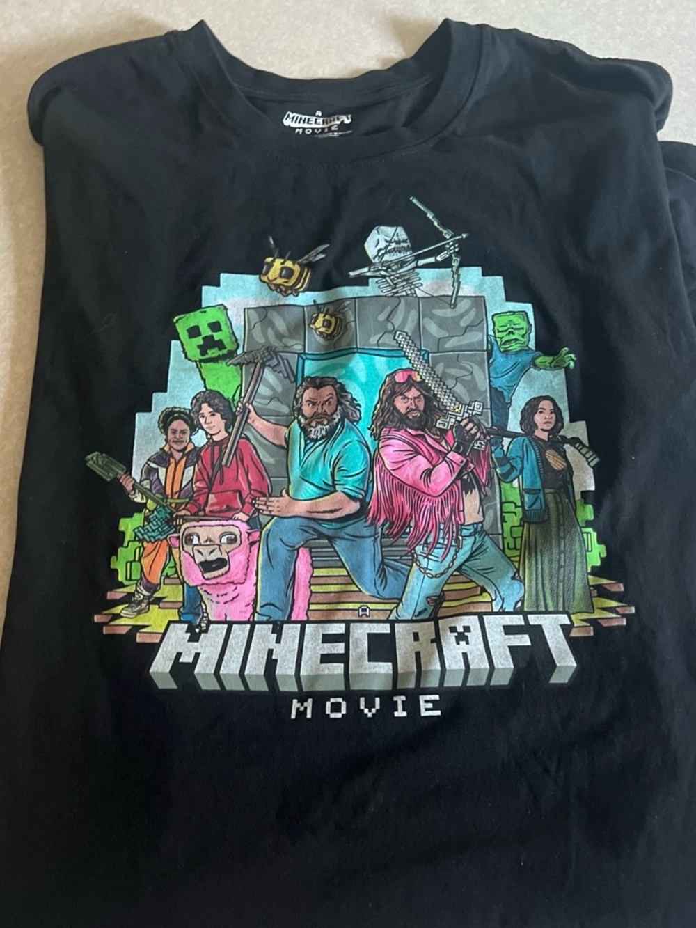 Minecraft Movie Graphic Tee - Black